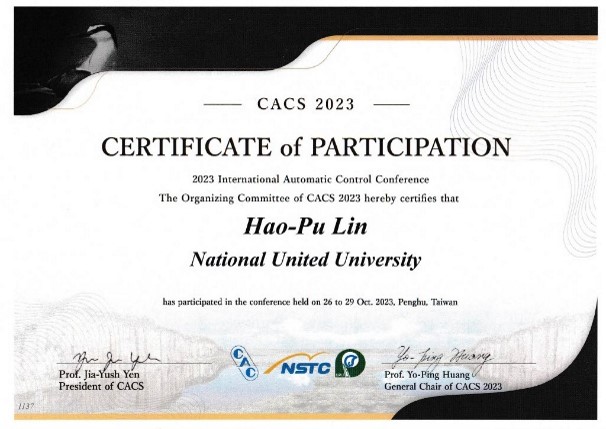 Certificate of Presentation