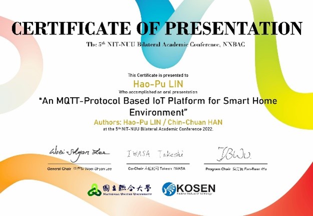 Certificate of Presentation